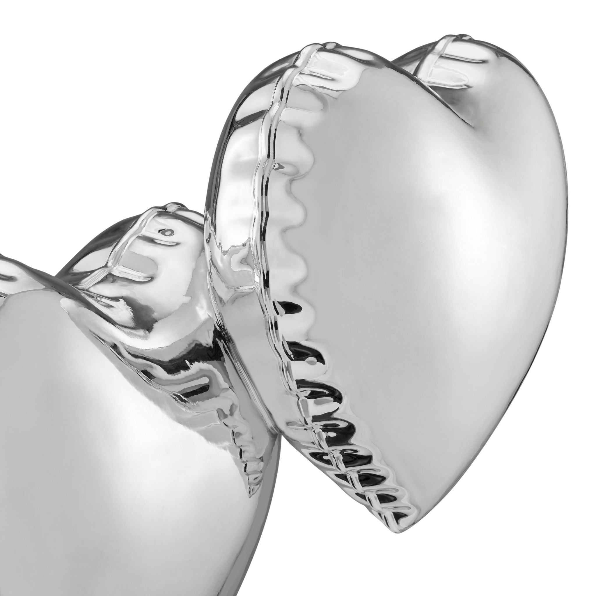 Double Heart Chrome Ballons