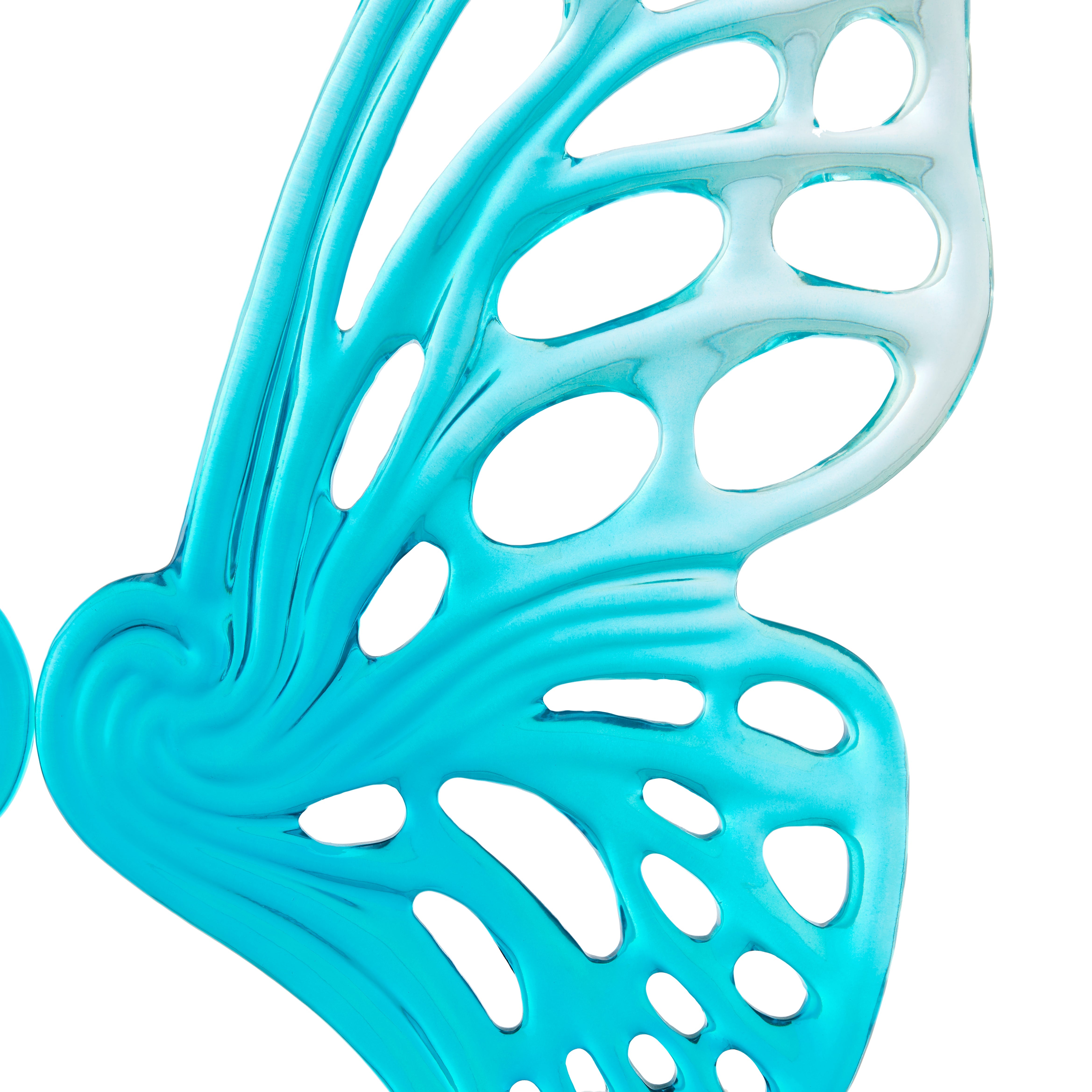 Butterfly Wings Clear Blue Sculpture