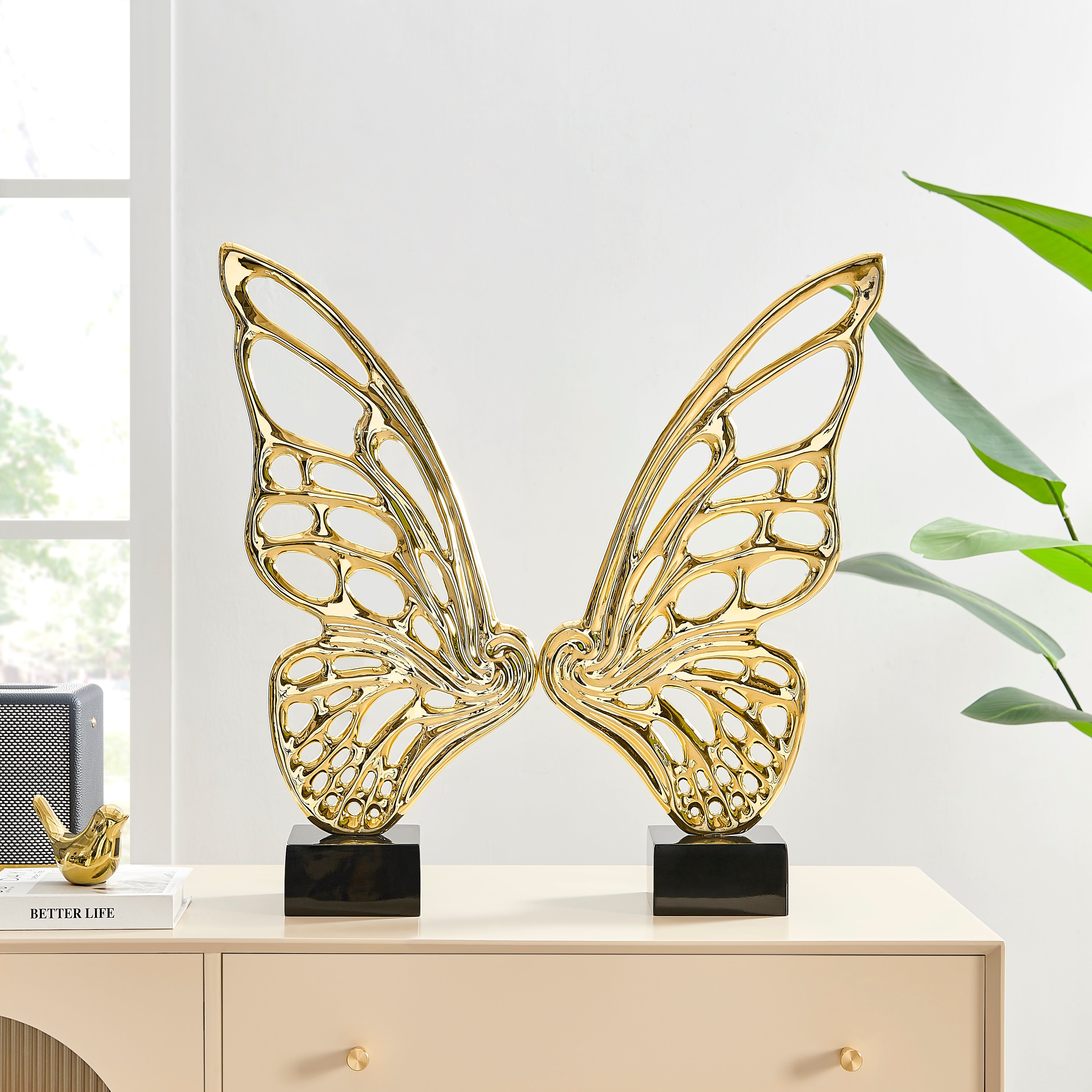 Butterfly Wings Gold  Sculpture