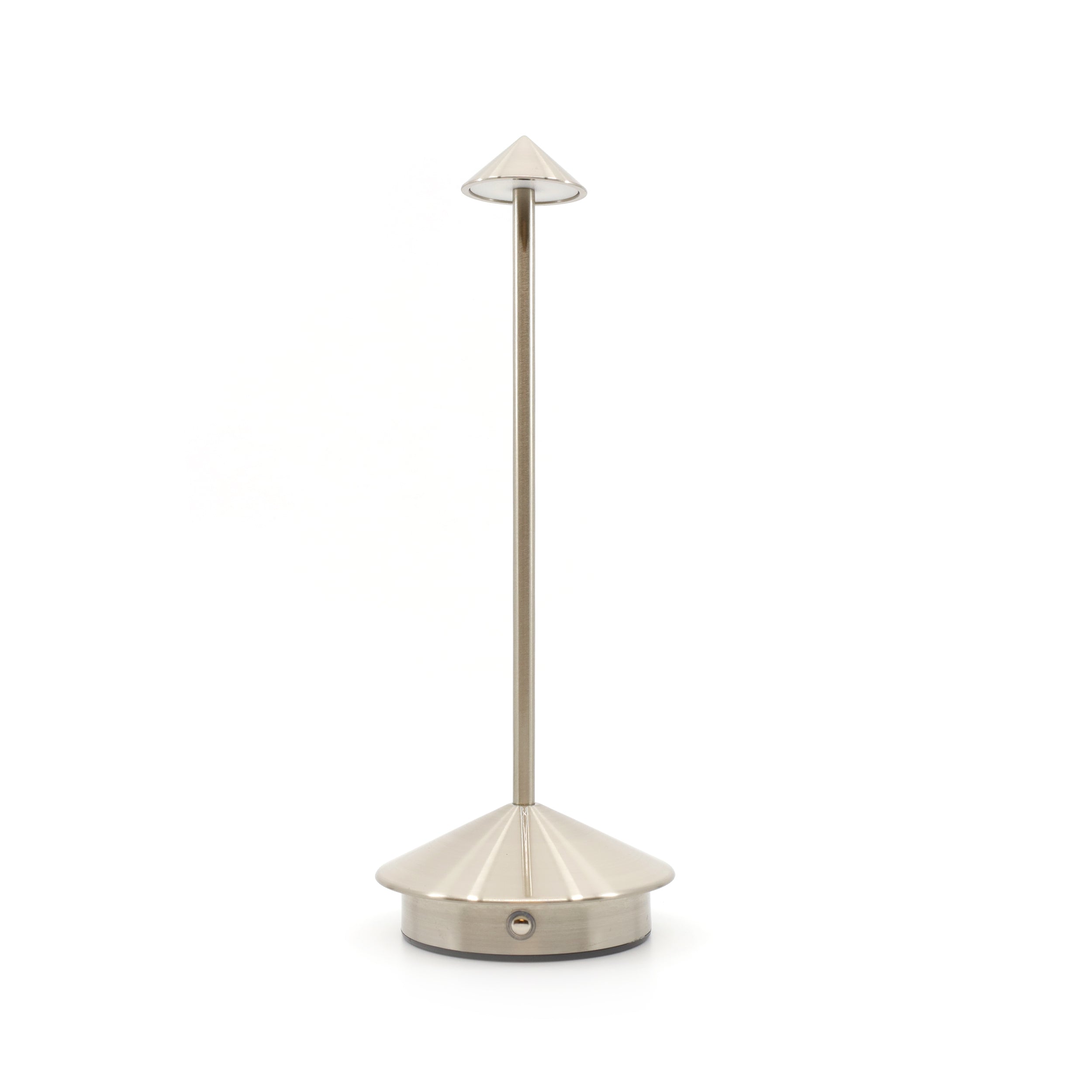 Shade Crest Rechargeable Table Lamp // Brushed Nickel