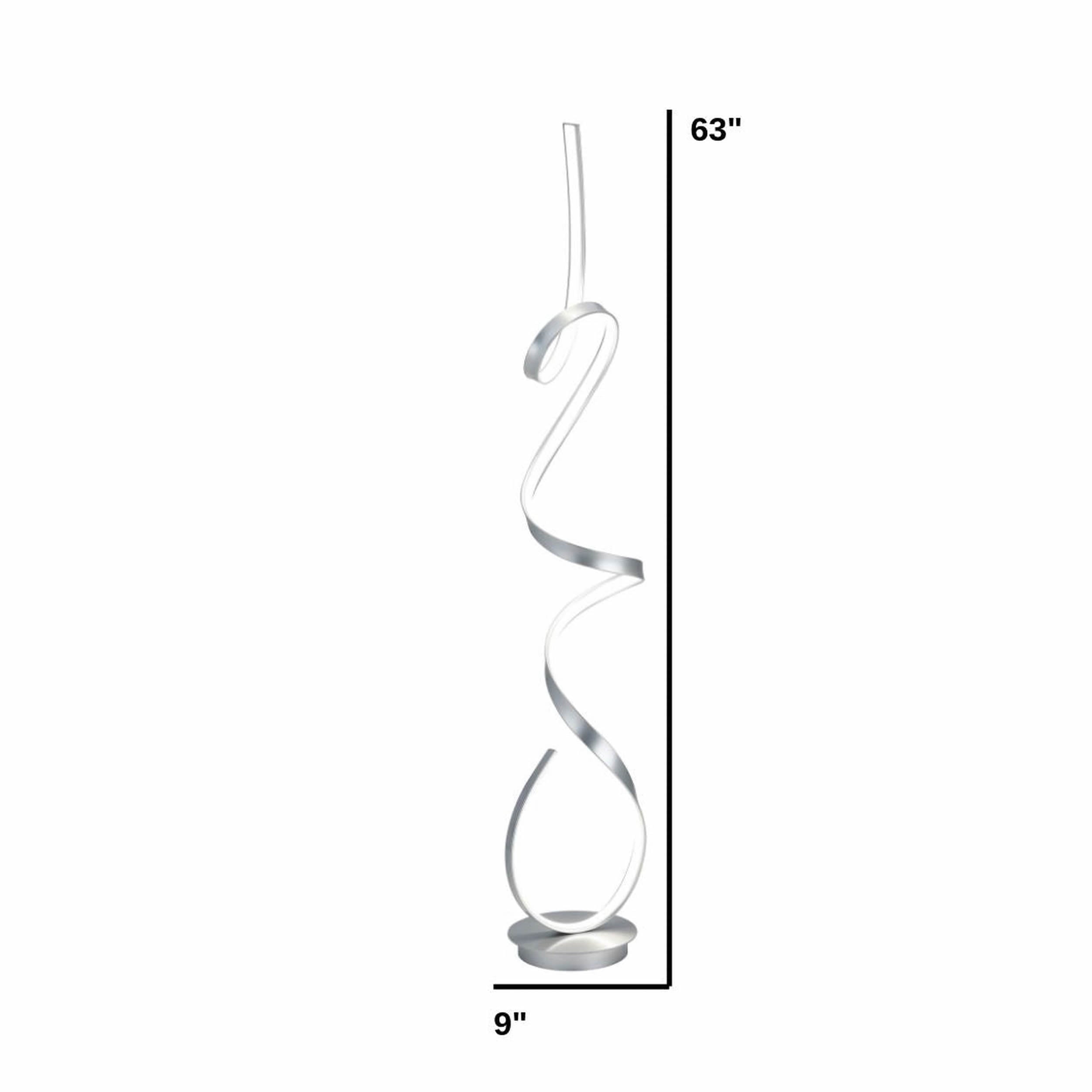 Amsterdam LED Silver 63-Inch Floor Lamp - Dimmable
