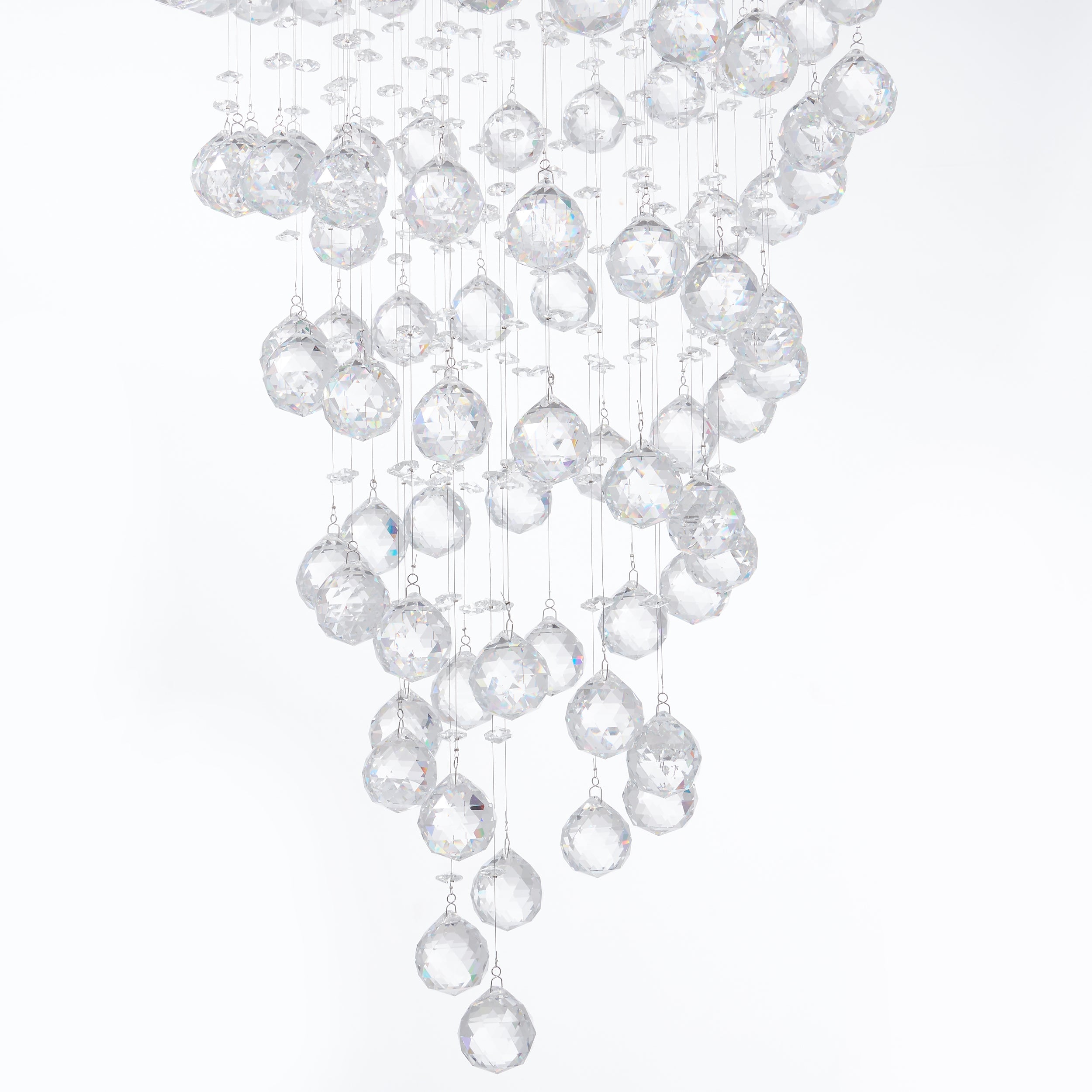 Crystal Chandelier Double Helix// 7 Light, 38" Hanging Length