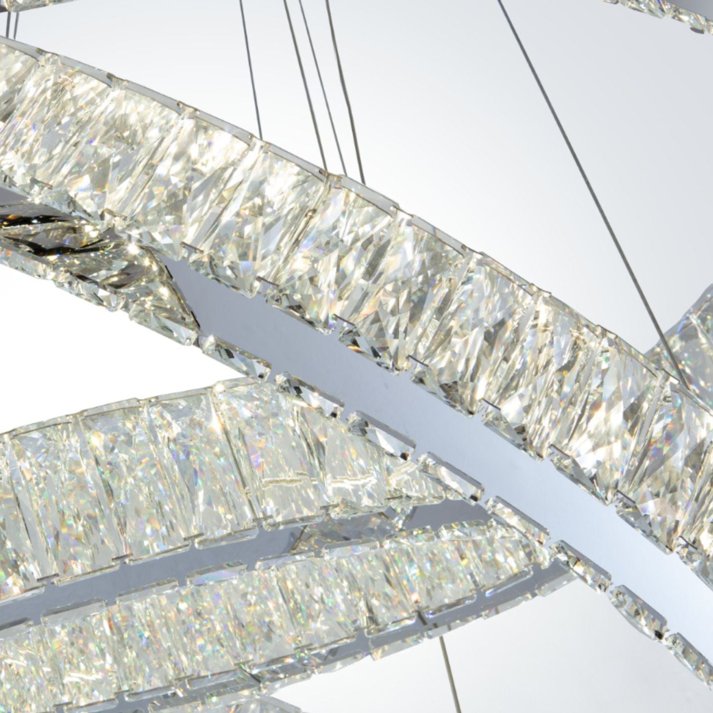 Crystal Elegance LED Chandelier // 2 Ovals