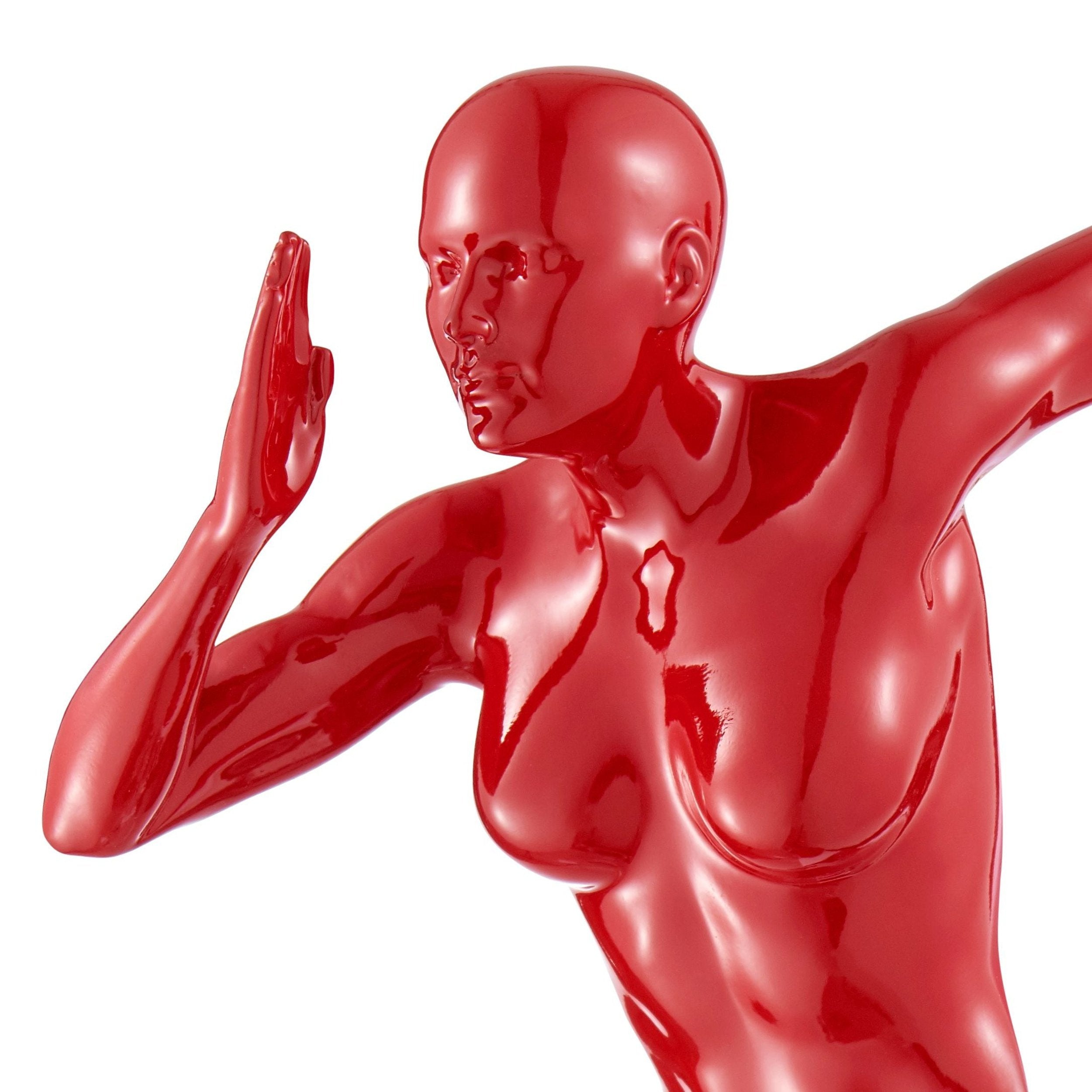 Red Wall Runner 13" Woman Sculpture