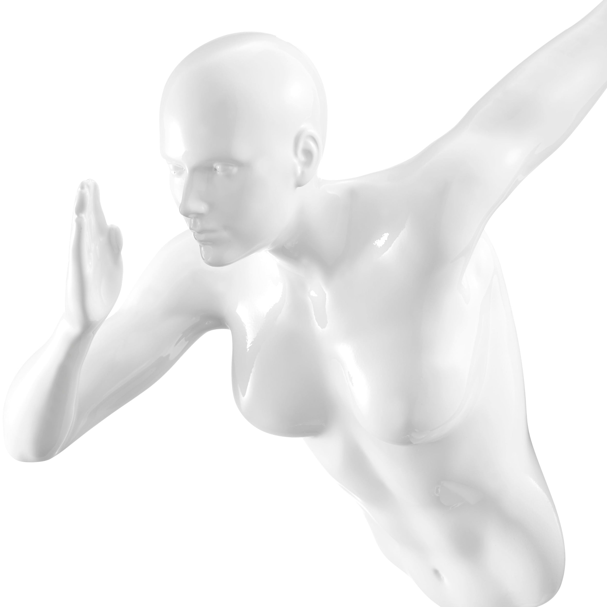 White Wall Runner 13" Woman Sculpture