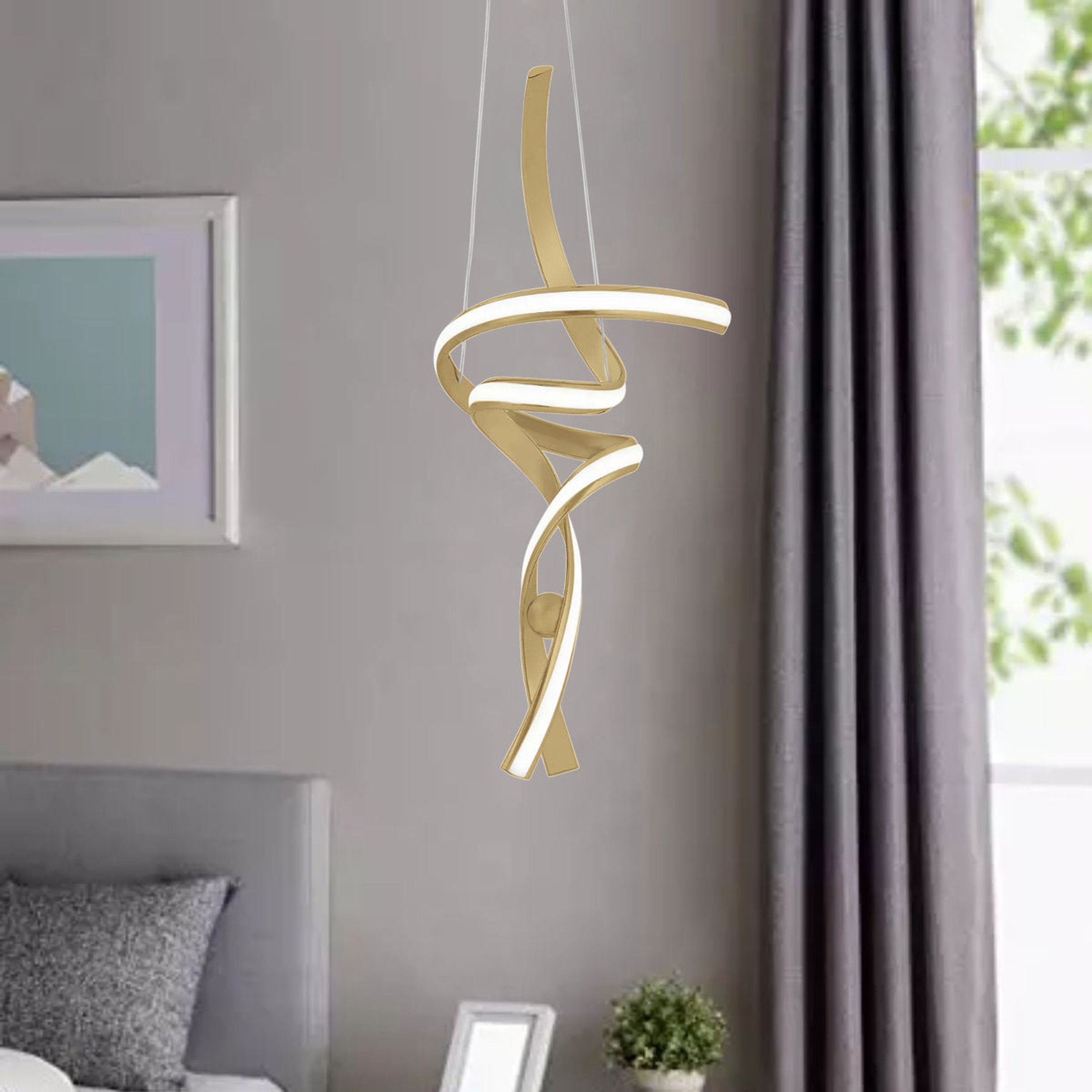 Hamburg LED Chandelier // Sandy Gold