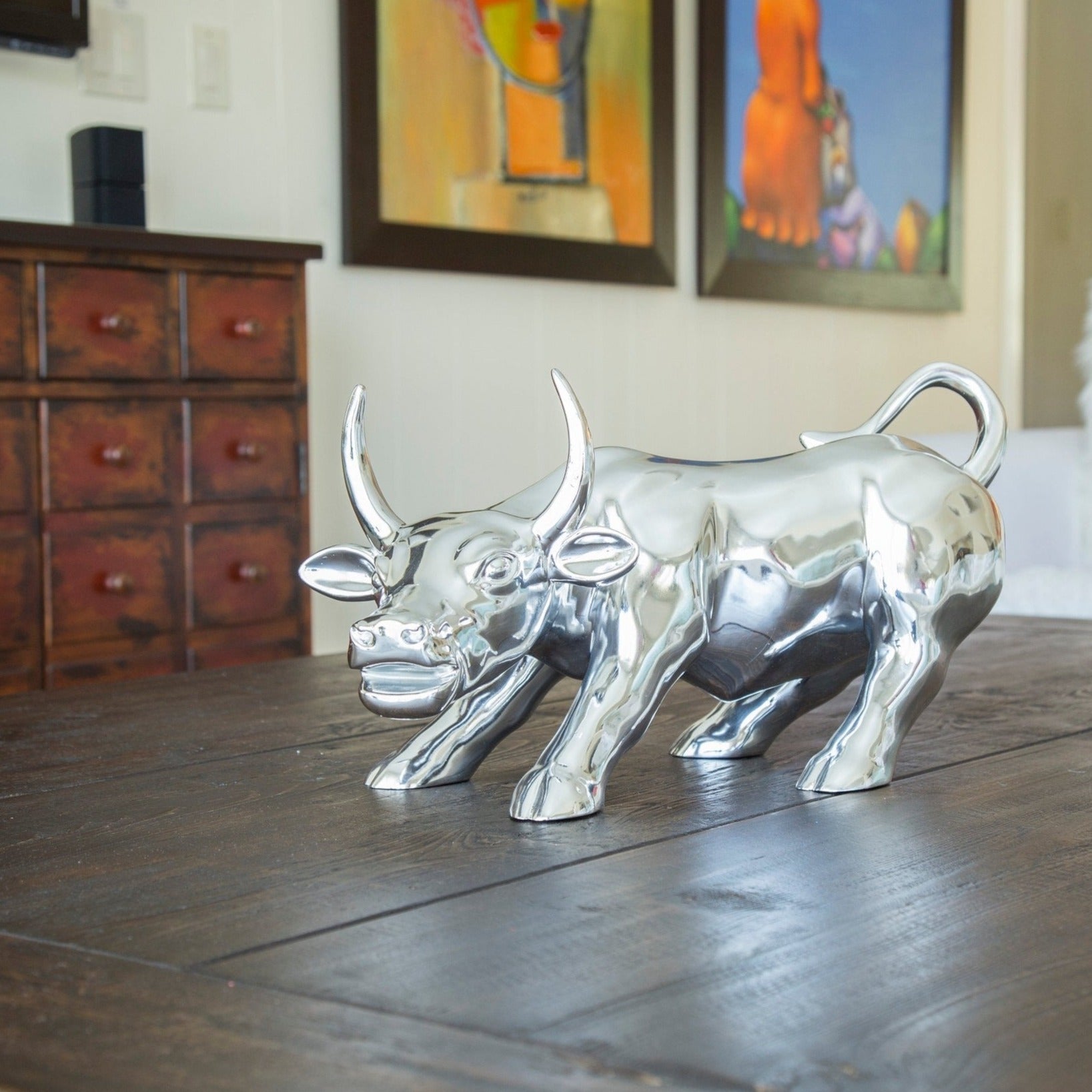 Hydro Bull Sculpture // Chrome