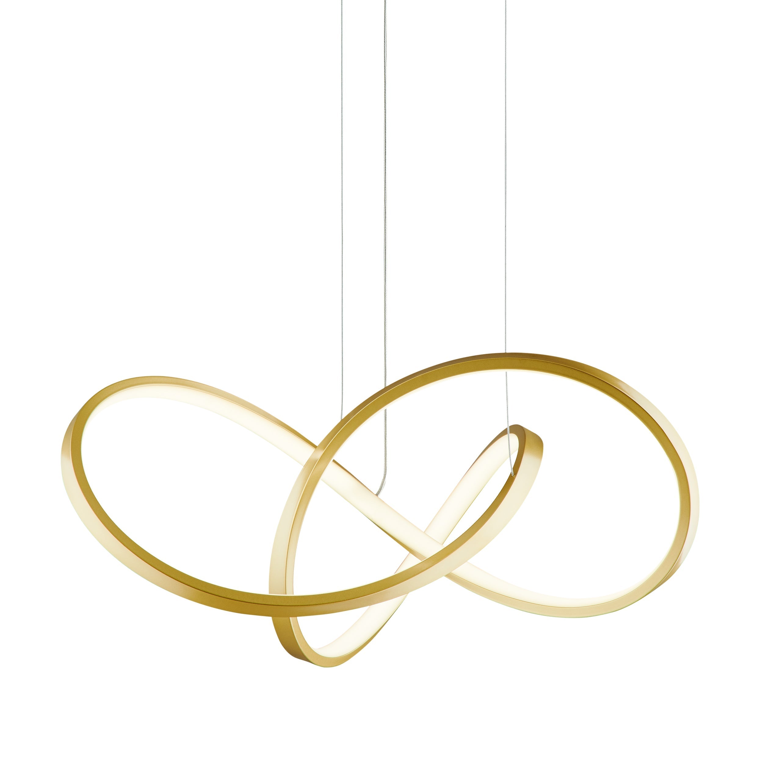 Knotted LED Dimmable Chandelier // Sandy Gold