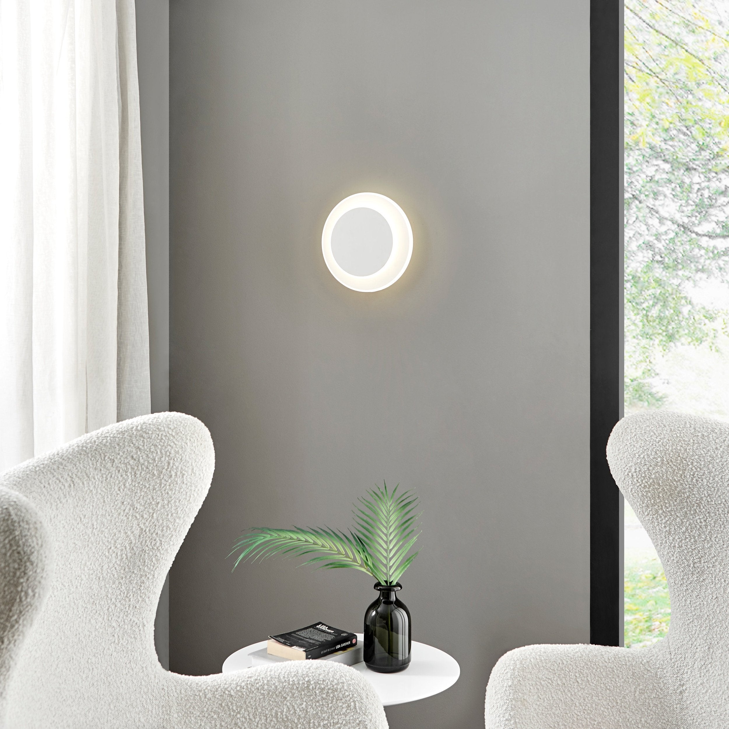 Luna Eclipse Two Circle Multiuse Lamp  // White