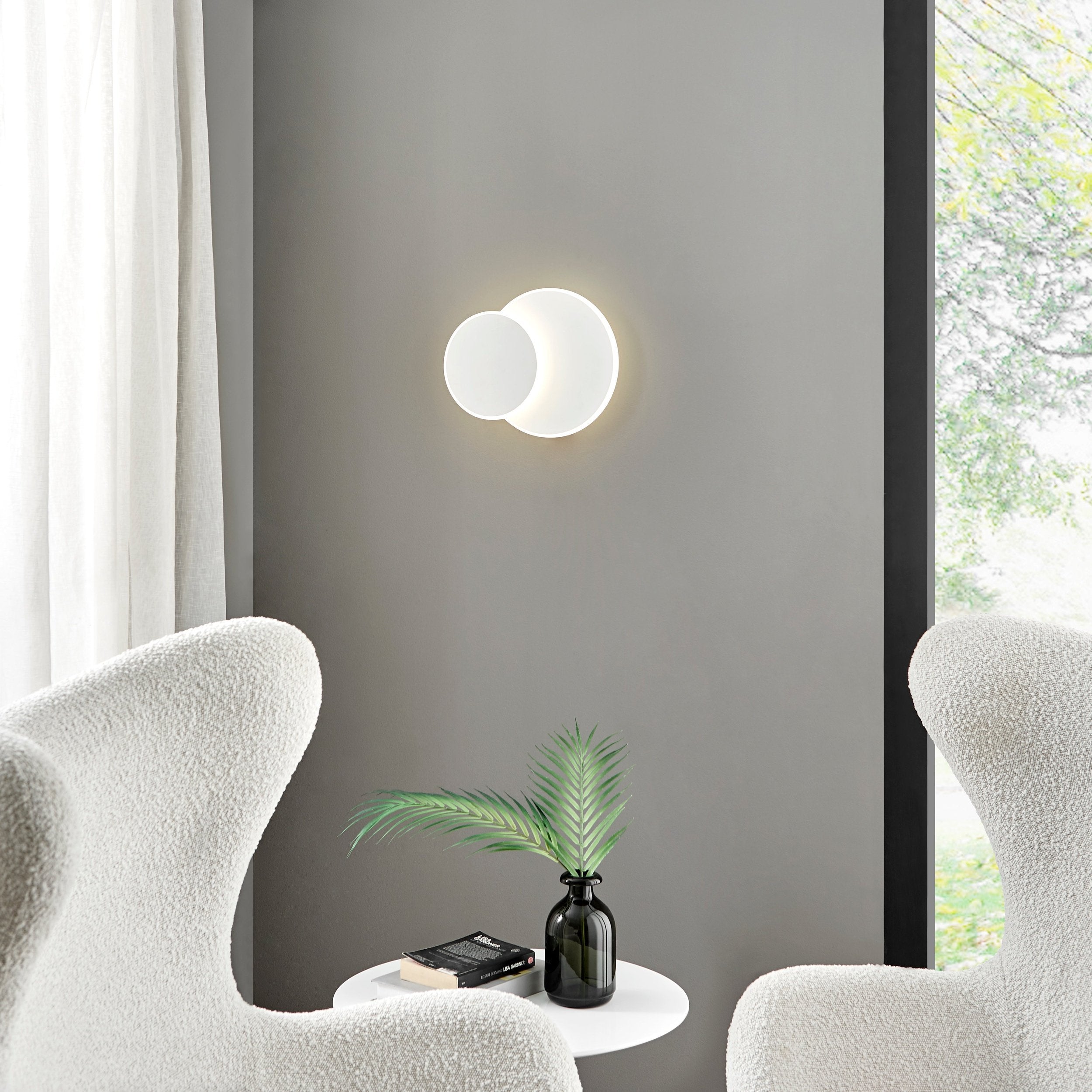 Luna Eclipse Two Circle Multiuse Lamp  // White