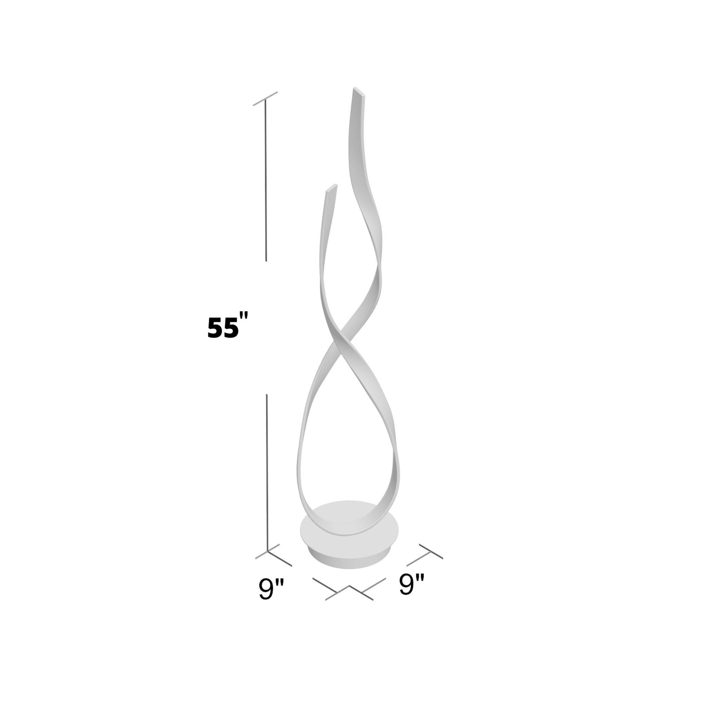 Matte Black Vienna LED 55" Tall Floor Lamp // Dimmable