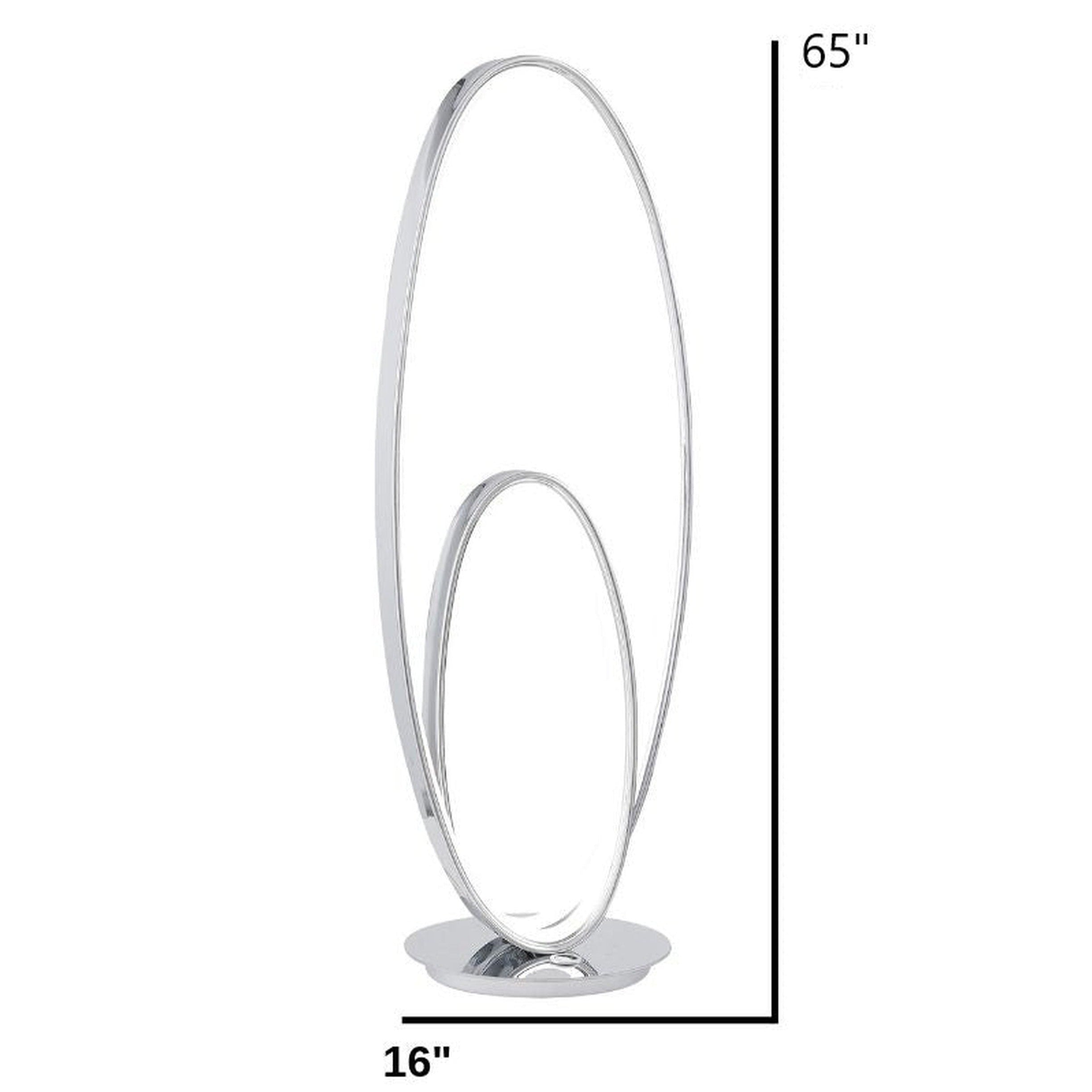 Milan Chrome LED 65" Floor Lamp // Dimmable