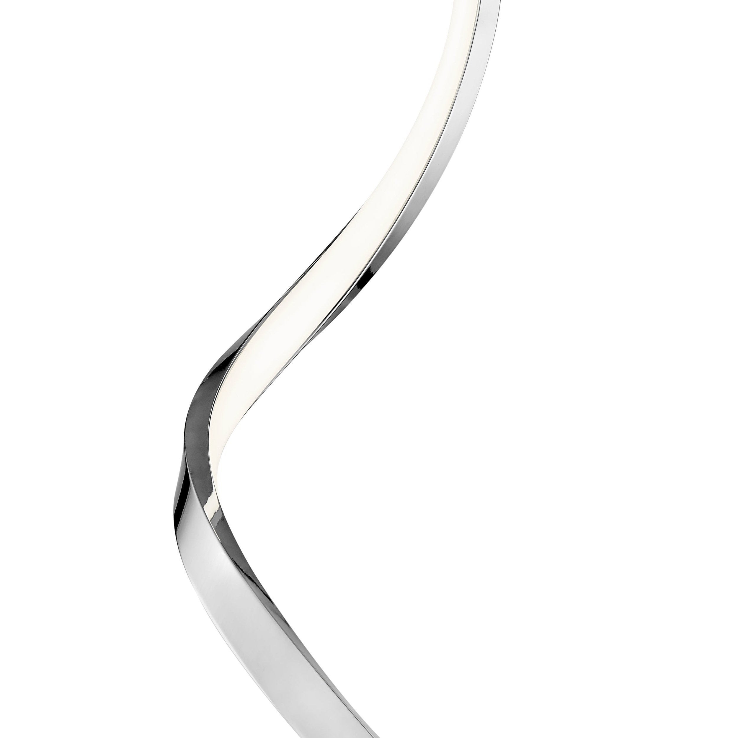 Modern Spiral Integrated LED Table Lamp, Chrome