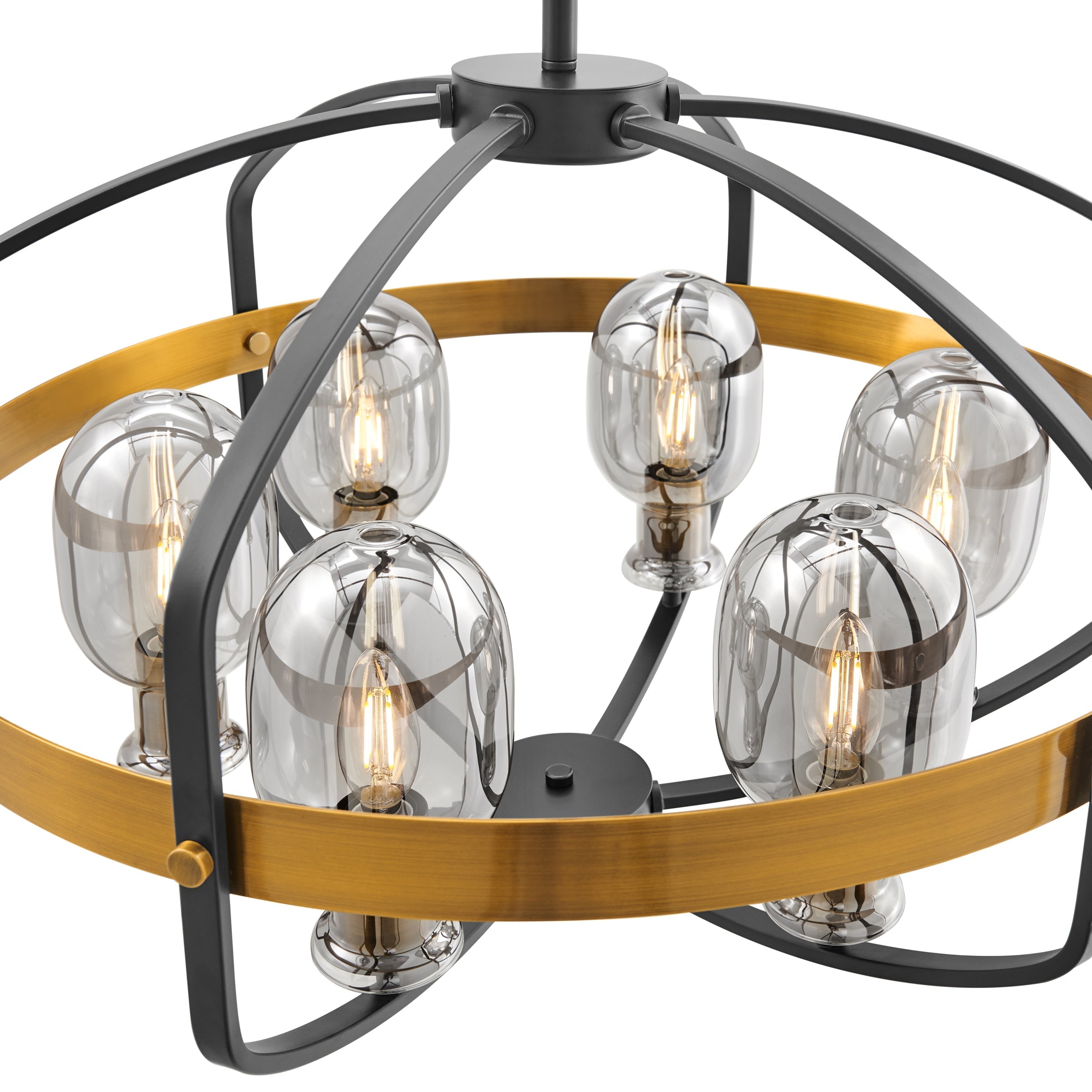 Opia Vintage Chandelier  Gold & Black // 8 Light