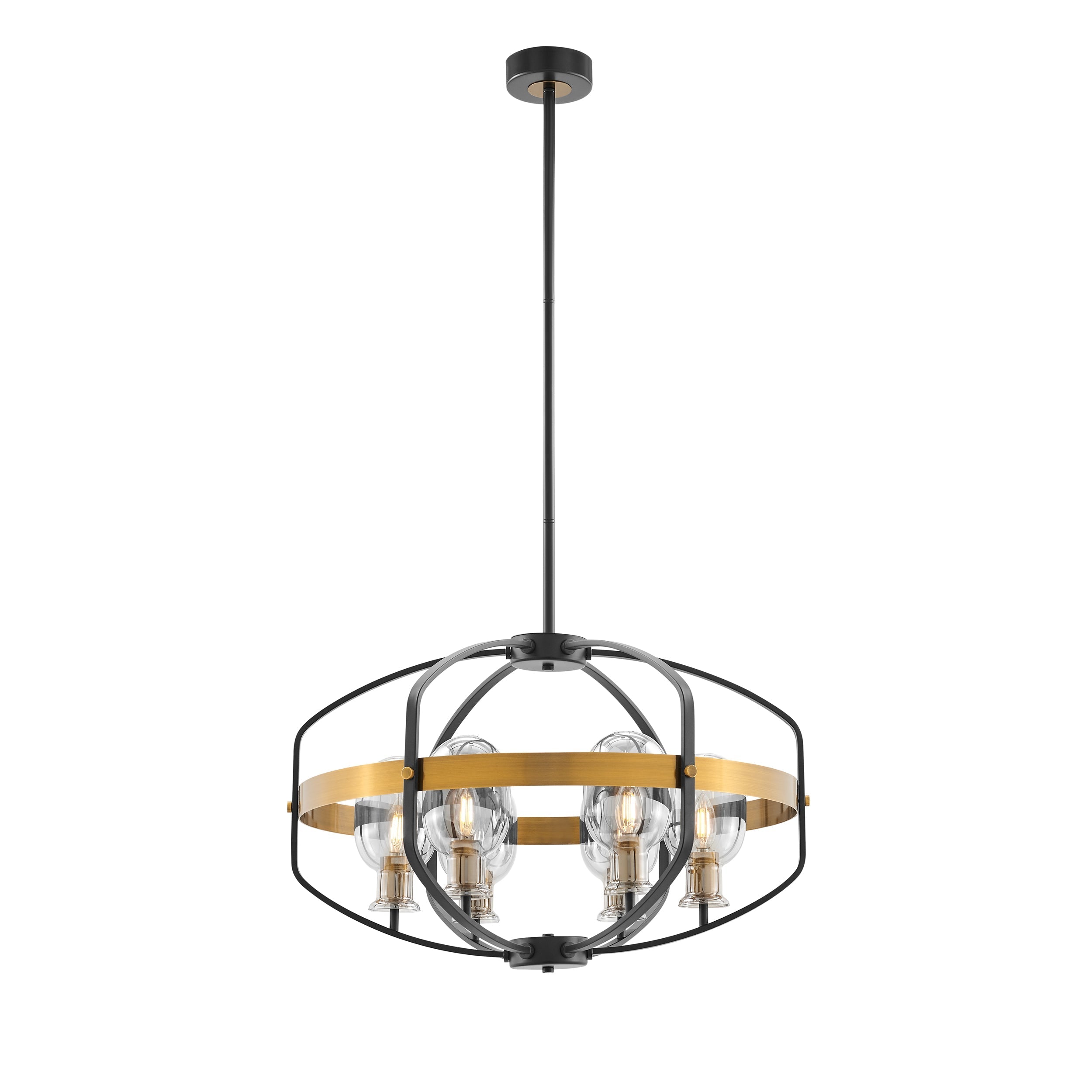 Opia Vintage Chandelier  Gold & Black // 8 Light