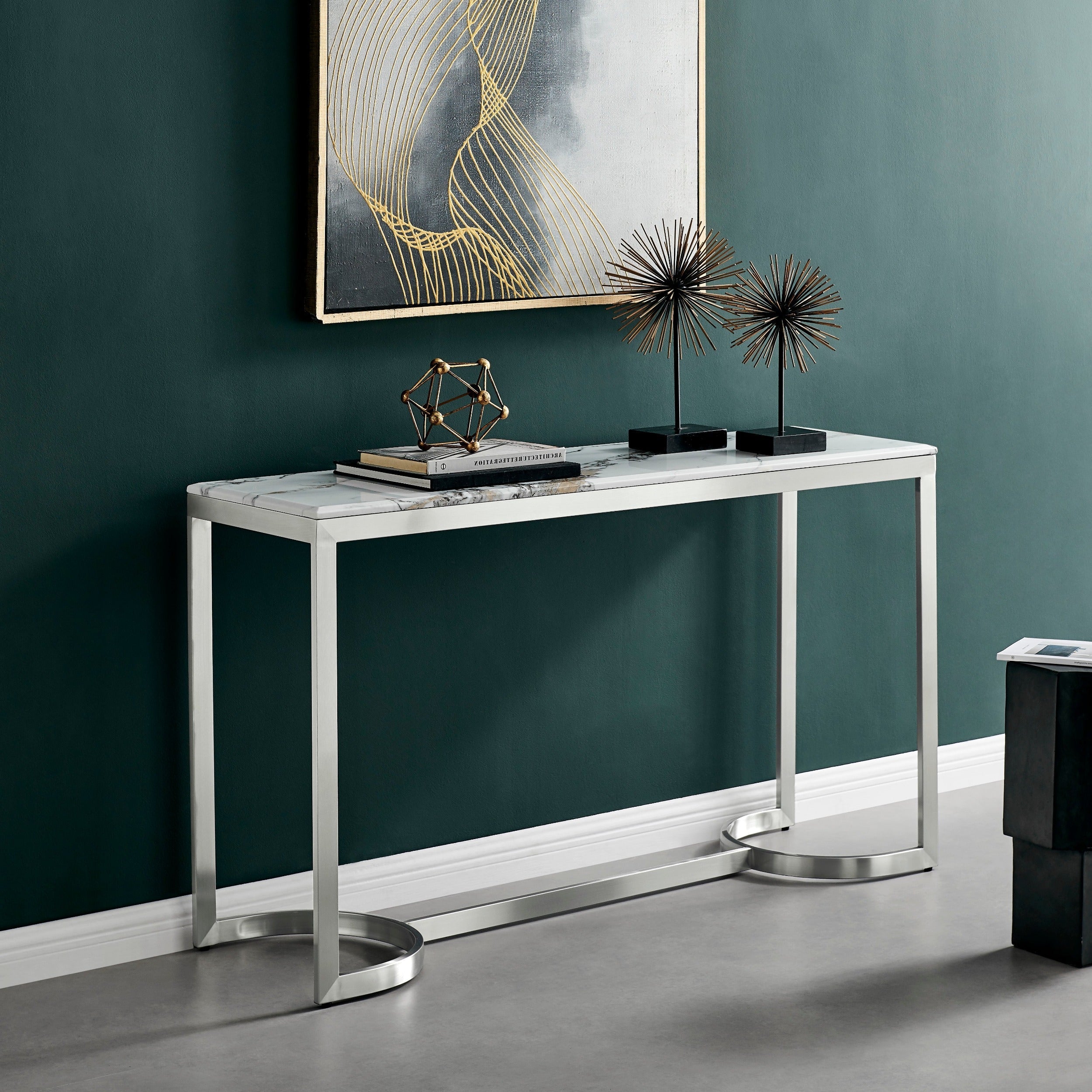 Aristo Luxe Chrome Console Table