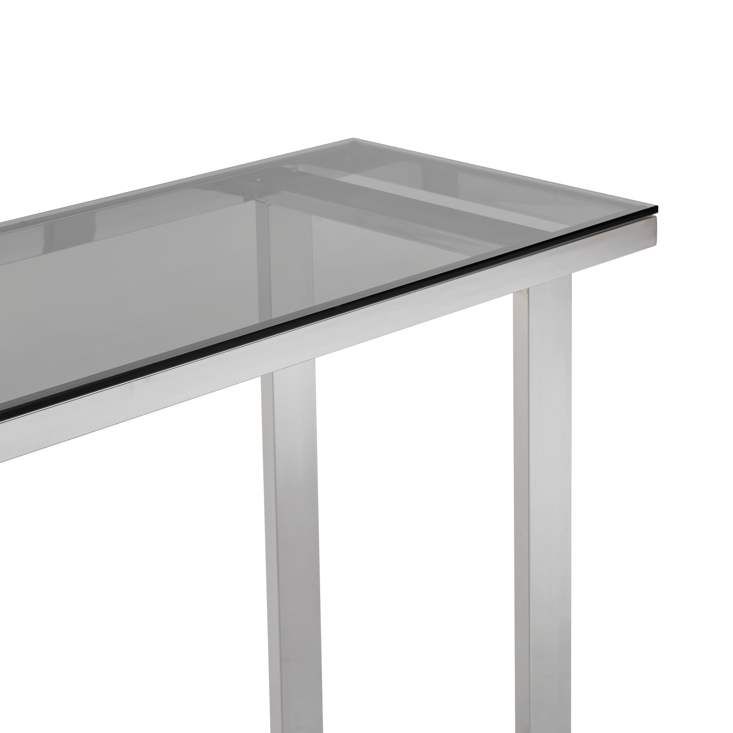 Monolith Chic Marble Console Table - White / Black Top