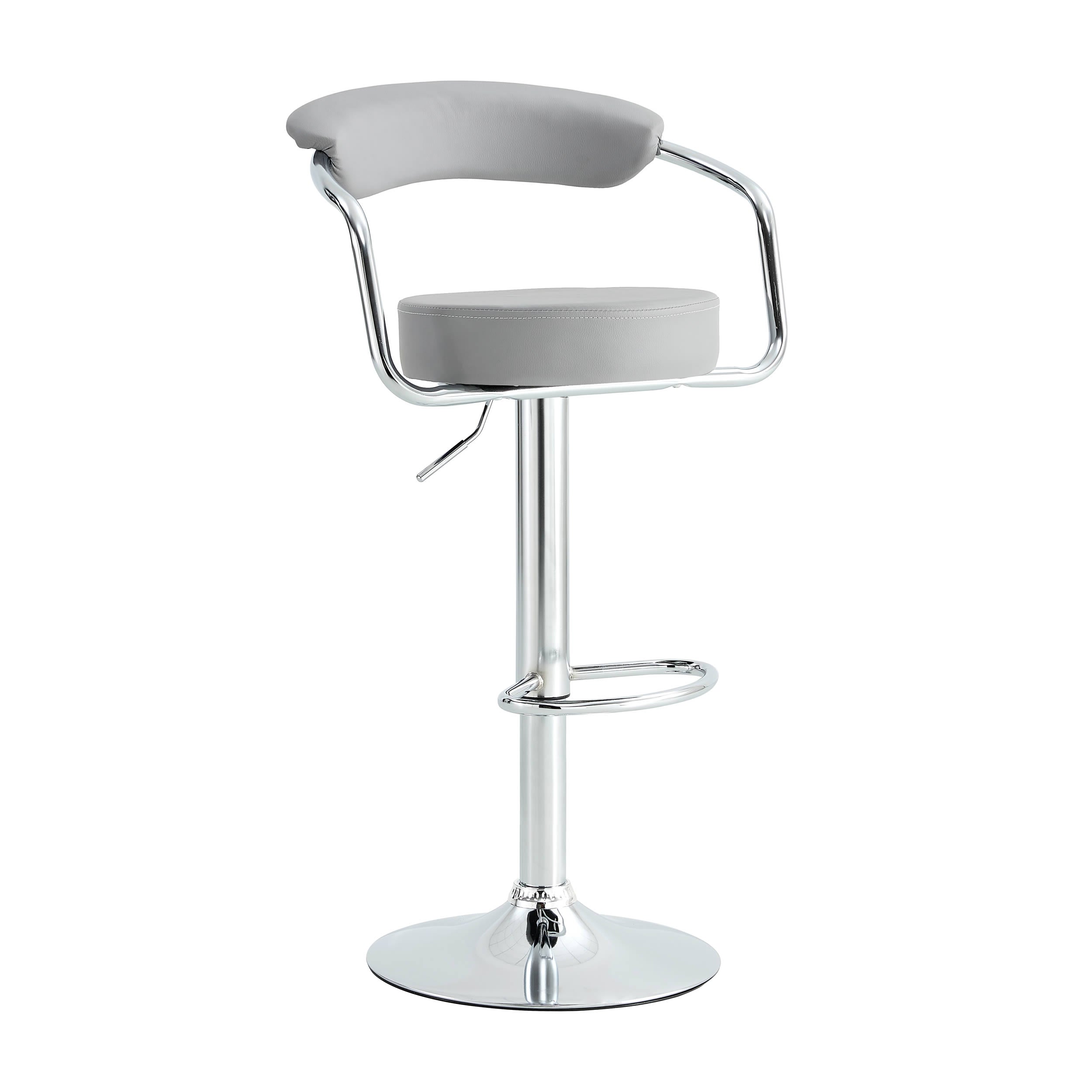 Radiance Rise Chrome - Set of Two Stools // Gray