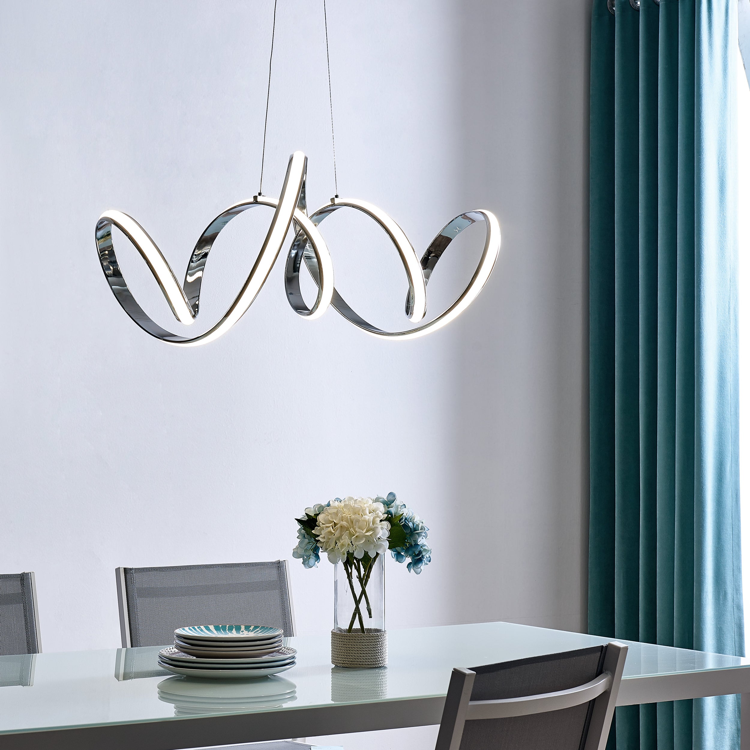 Seville LED Chandelier // Chrome