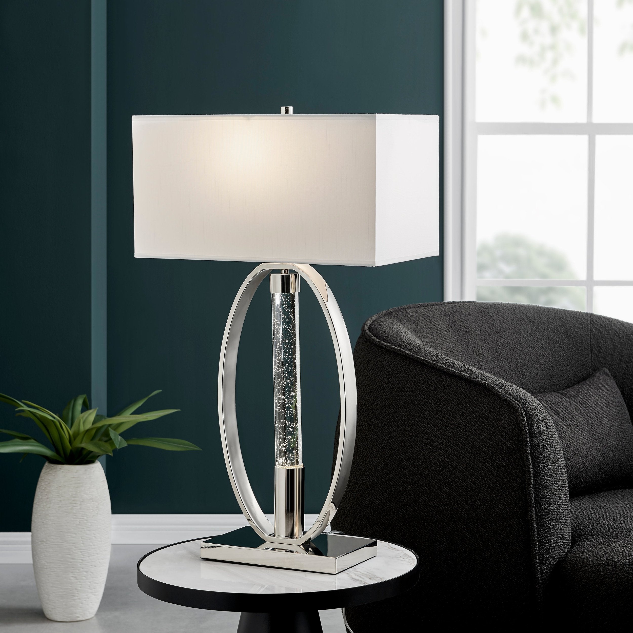 Sparkling Crystal & Chrome Table Lamp // 2 Light