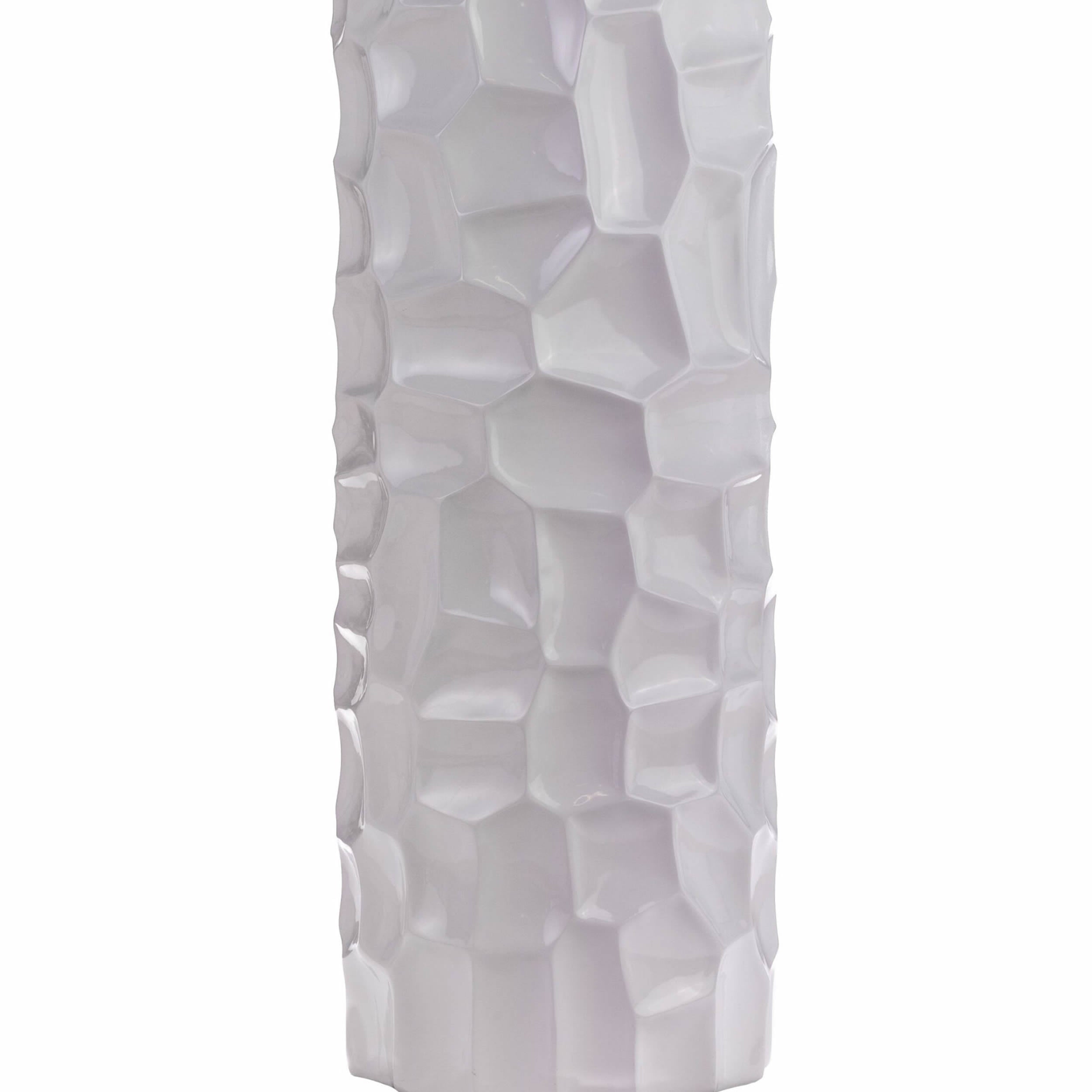 Textured Honeycomb Vase // White, 52"