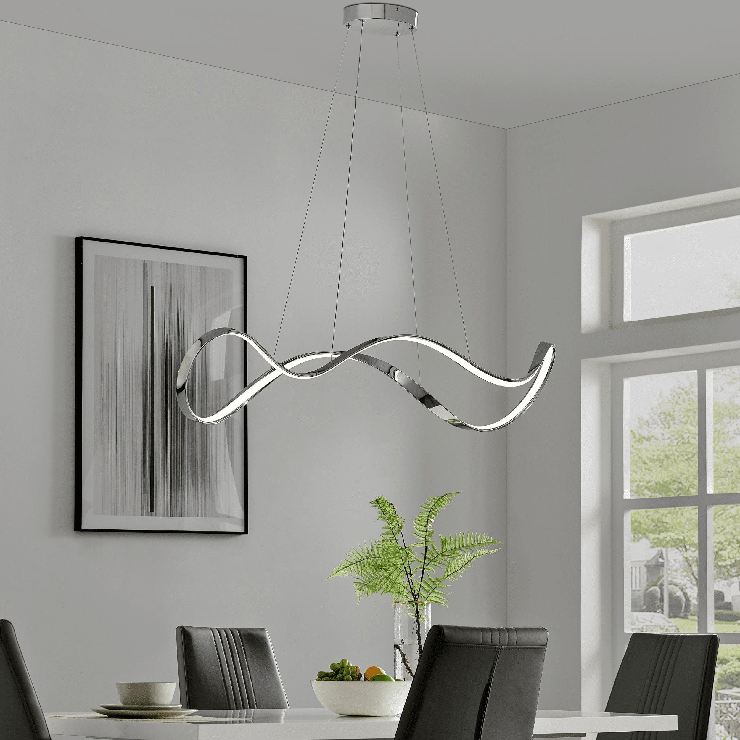 Xiamen LED Adjustable Chandelier // Chrome