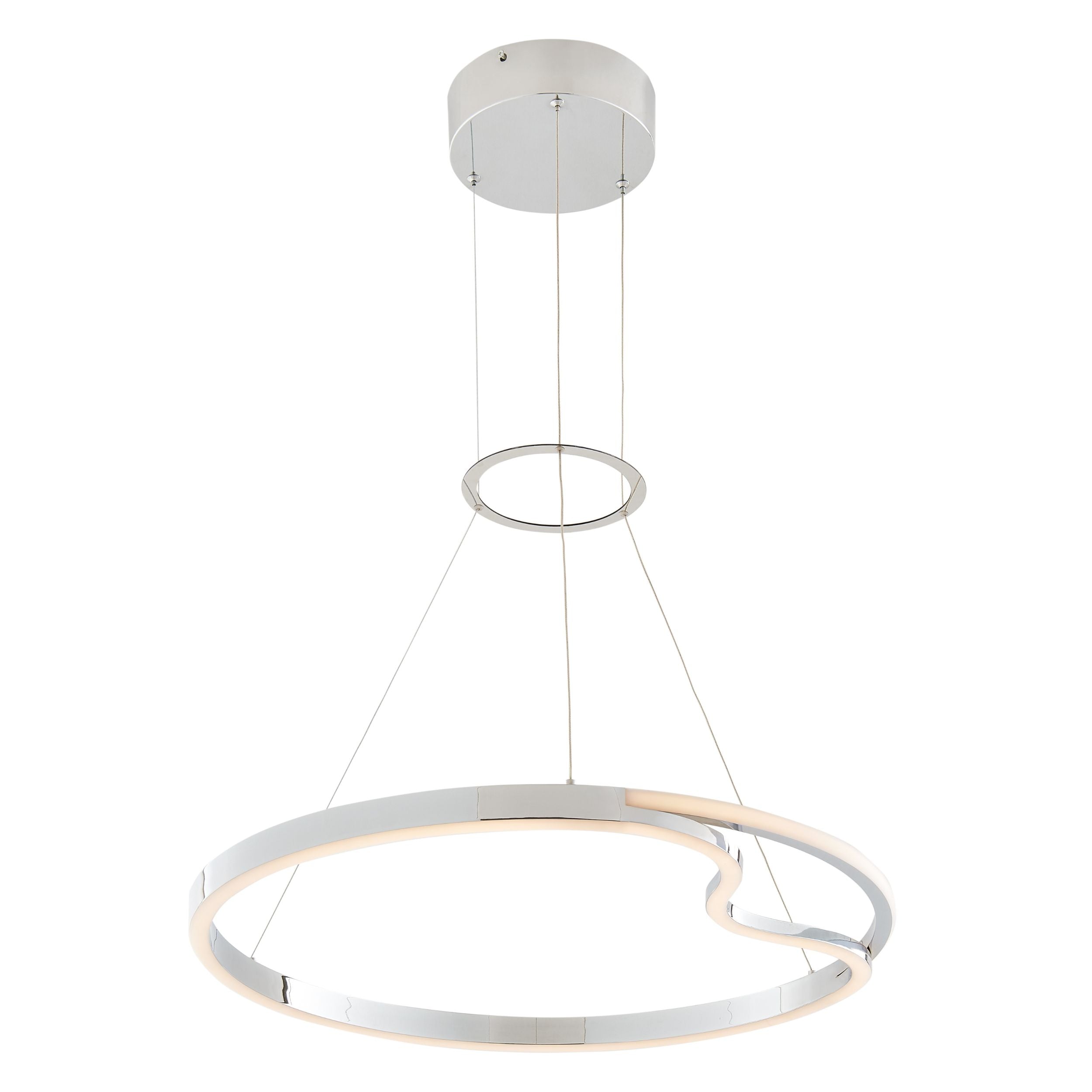 Minsk Single Round Chandelier // Chrome