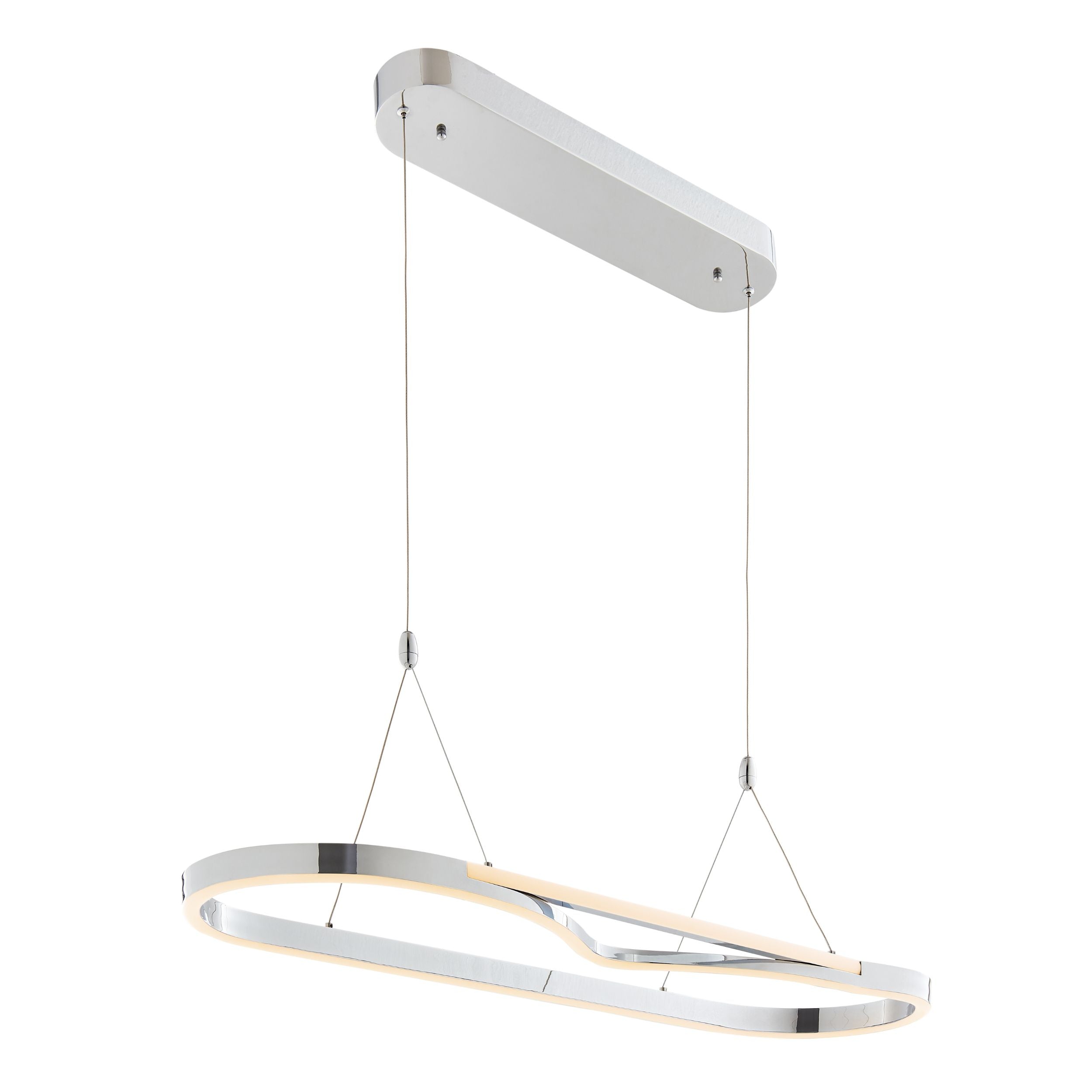 Minsk Single Rectangular Chandelier // Chrome