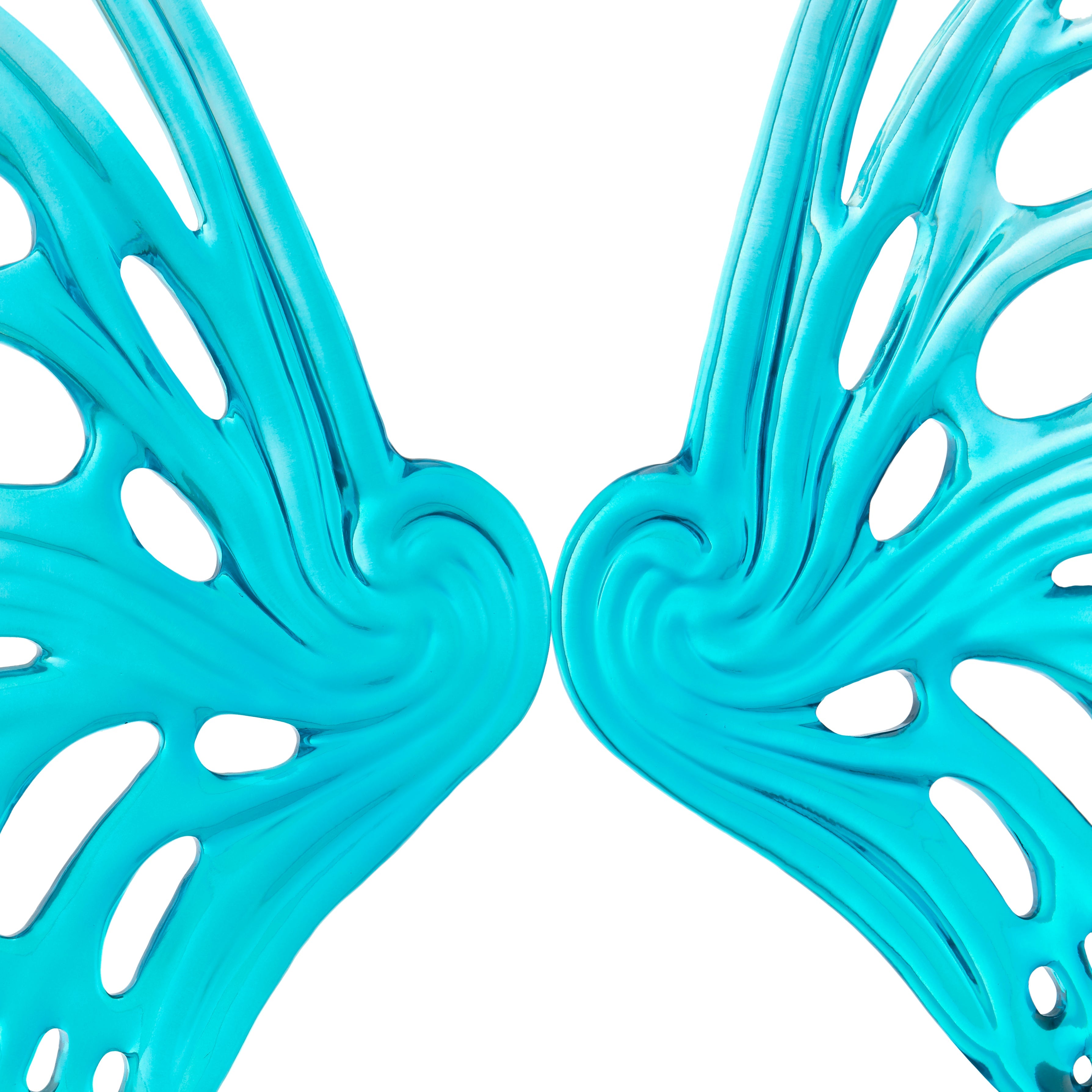 Butterfly Wings Clear Blue Sculpture